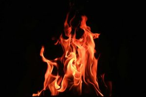 flames on dark background