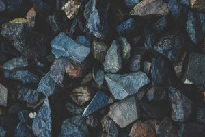 small rocks layered over ground