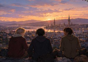 friends watching sunset playlist cover